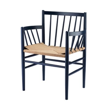 J81 karmstol - Steel blue bøk-papercord - FDB Møbler