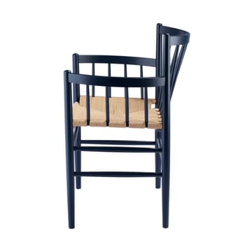 J81 karmstol - Steel blue bøk-papercord - FDB Møbler