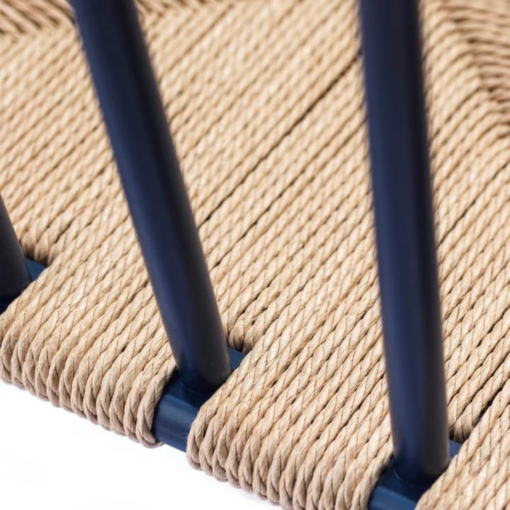 J81 karmstol, Steel blue bøk-papercord FDB Møbler