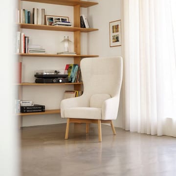L35 Gesja Wing Chair lenestol - Beige-lakkert eik - FDB Møbler
