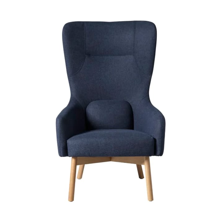L35 Gesja Wing Chair lenestol - Dark blue-lakkert eik - FDB Møbler