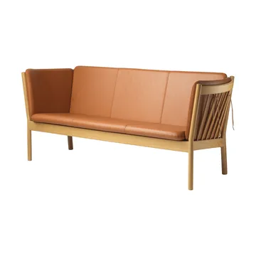 L45 MK154 sofa - Lakkert eik– lær cognac - FDB Møbler