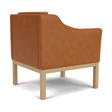 L46 MK155 easy chair karmstol  - Lakkert eik– lær cognac  - FDB Møbler