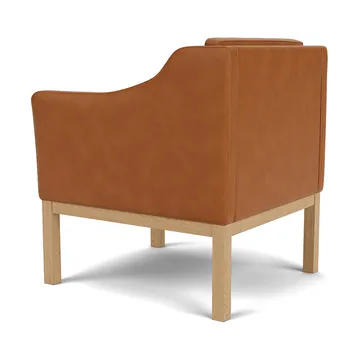 L46 MK155 easy chair karmstol  - Lakkert eik– lær cognac  - FDB Møbler