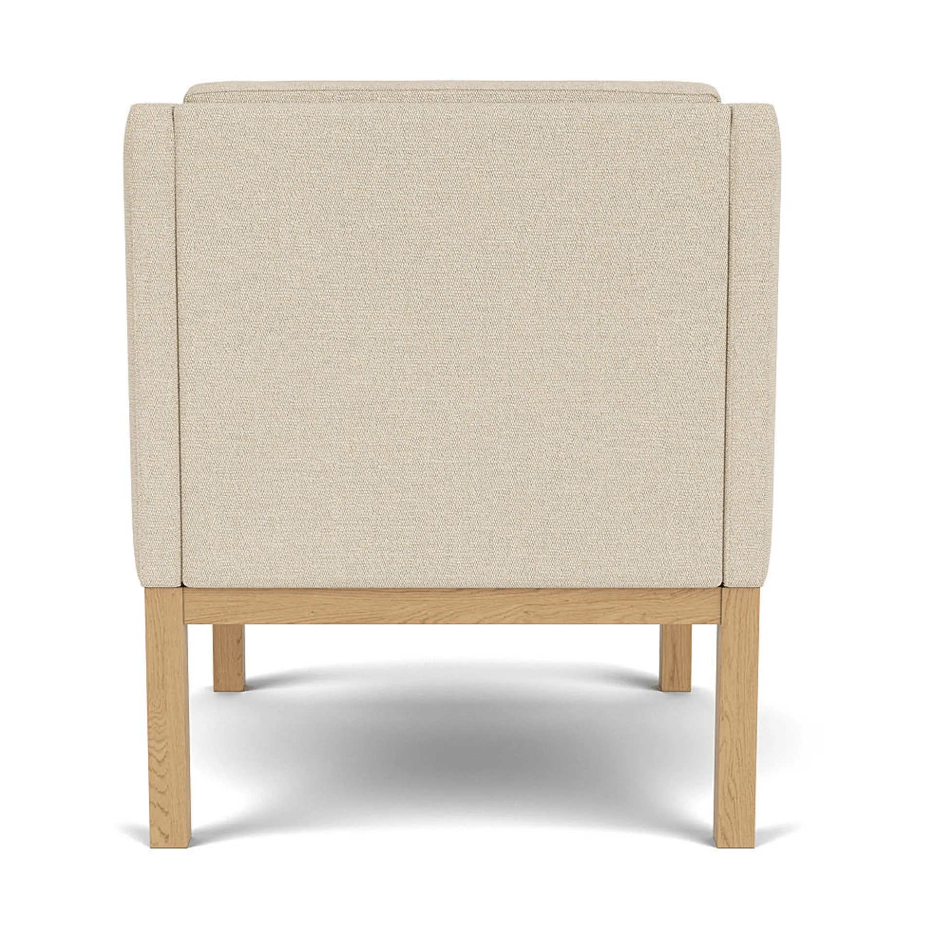 L46 MK155 easy chair karmstol , Lakkert eik-stoff beige FDB Møbler