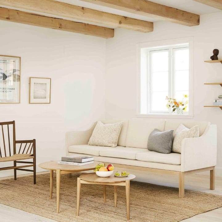 MK46 Mogens Koch 3-seters sofa, Lakkert eik-beige 90 FDB Møbler