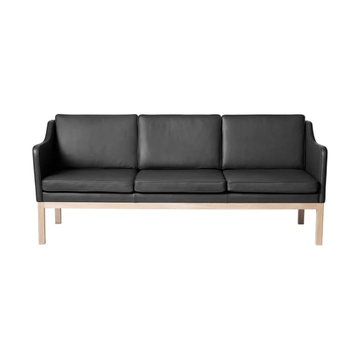MK46 Mogens Koch 3-seters sofa - Lakkert eik-black leather - FDB Møbler