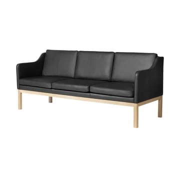 MK46 Mogens Koch 3-seters sofa - Lakkert eik-black leather - FDB Møbler