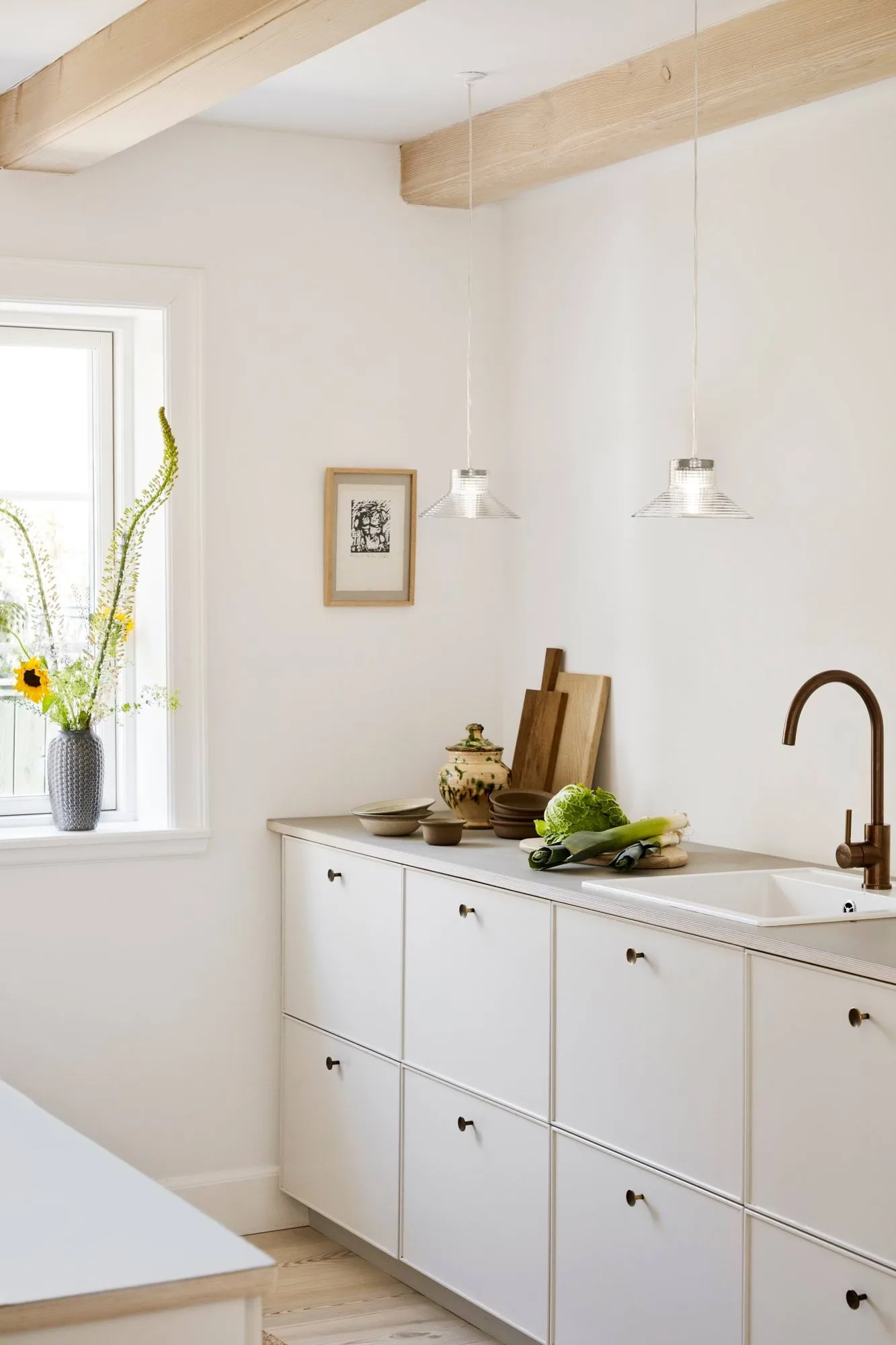 U11 Sletterhage pendel lampe, Aluminium-opalglass FDB Møbler