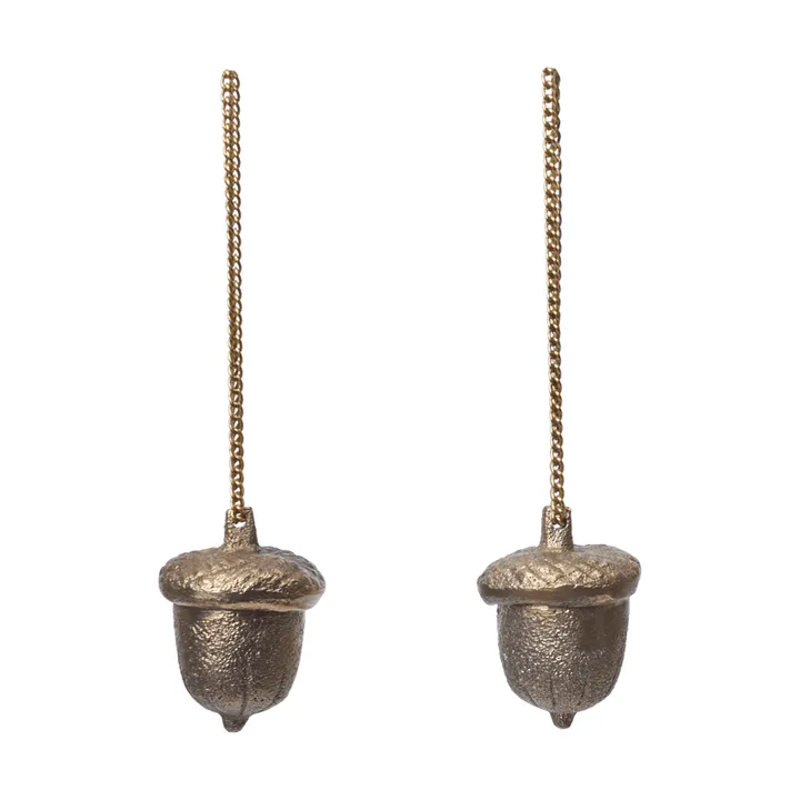 Acorn dekorasjonsanhenge 2-pakning - Messing - Ferm Living