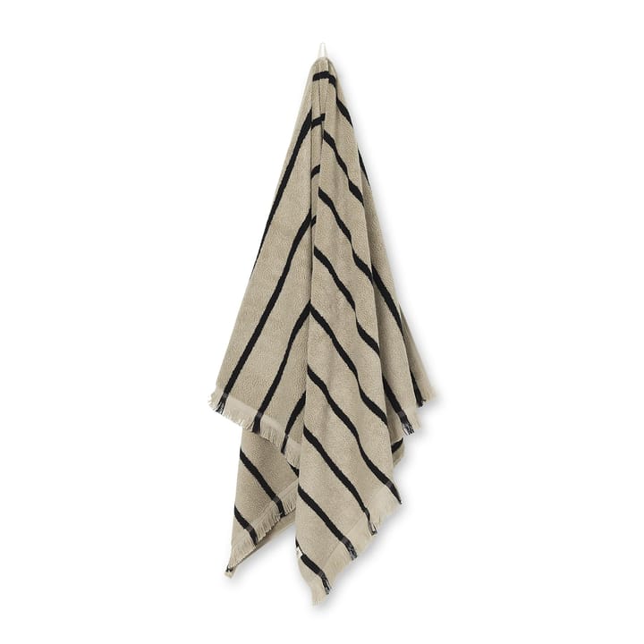 Alee håndkle 70 x 140 cm - Sand-black - Ferm Living