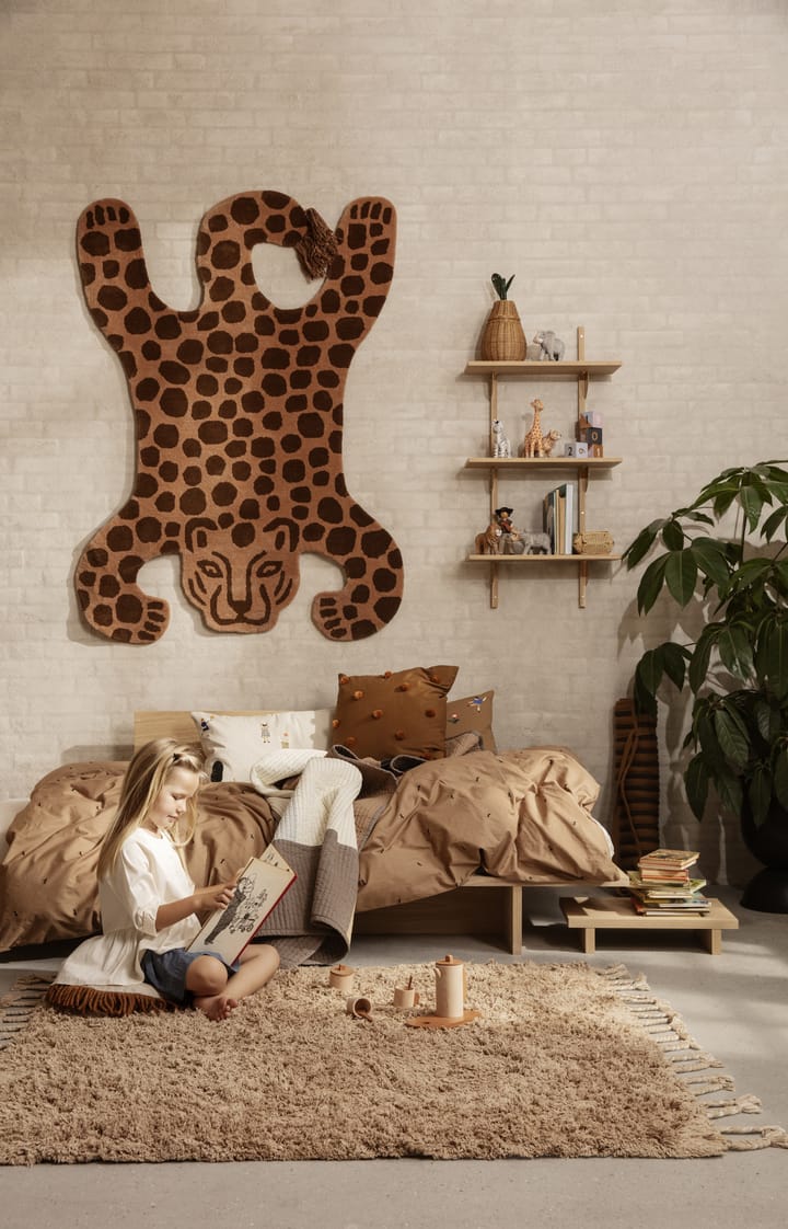 Amass long pile teppe 140 x 140 cm, White Pepper Ferm Living