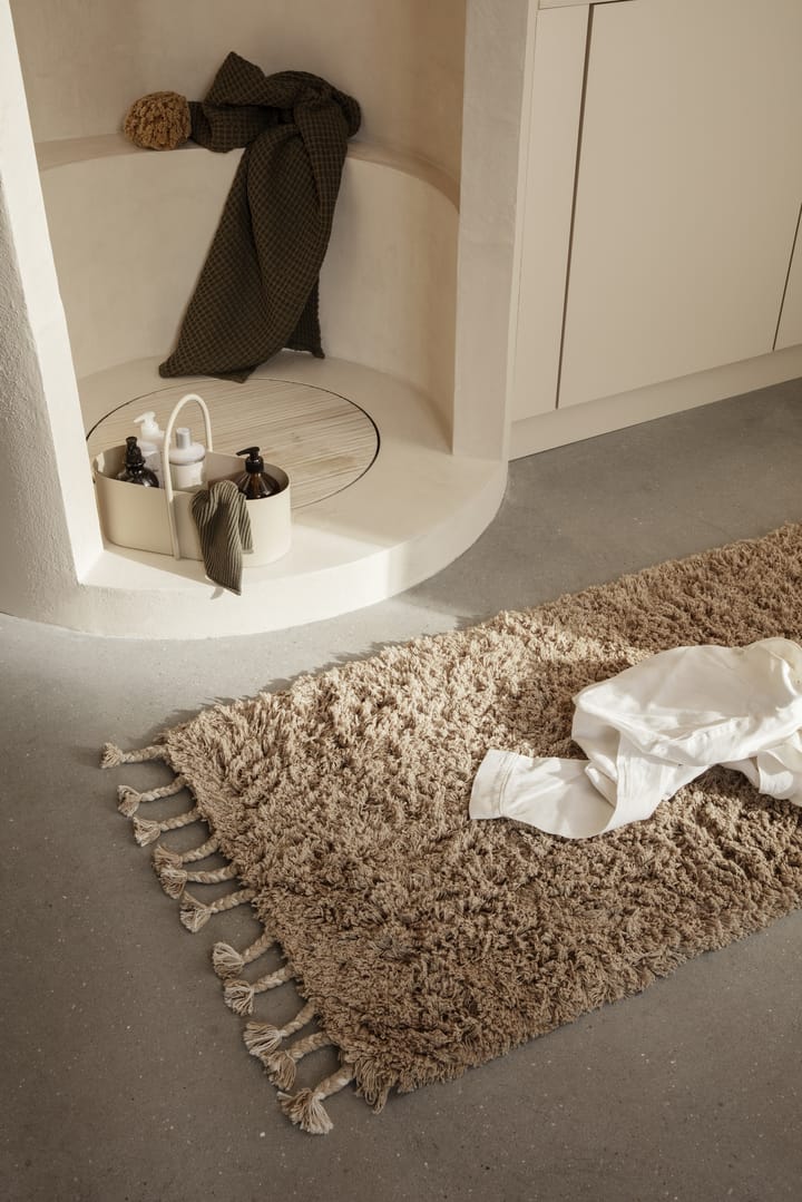 Amass long pile teppe 70 x 50 cm, White Pepper Ferm Living