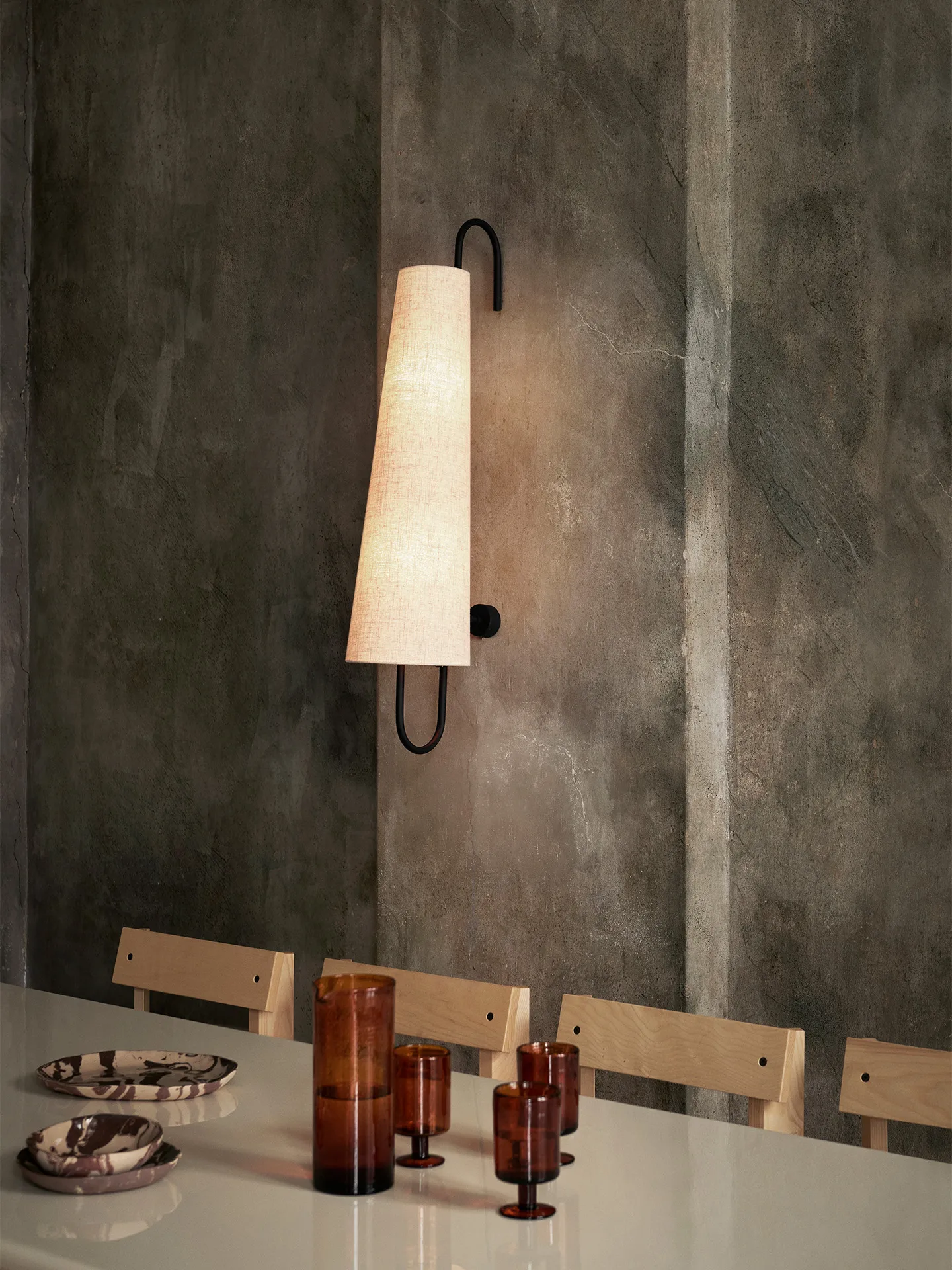 Ancora vegglampe, Black-Natural Ferm Living