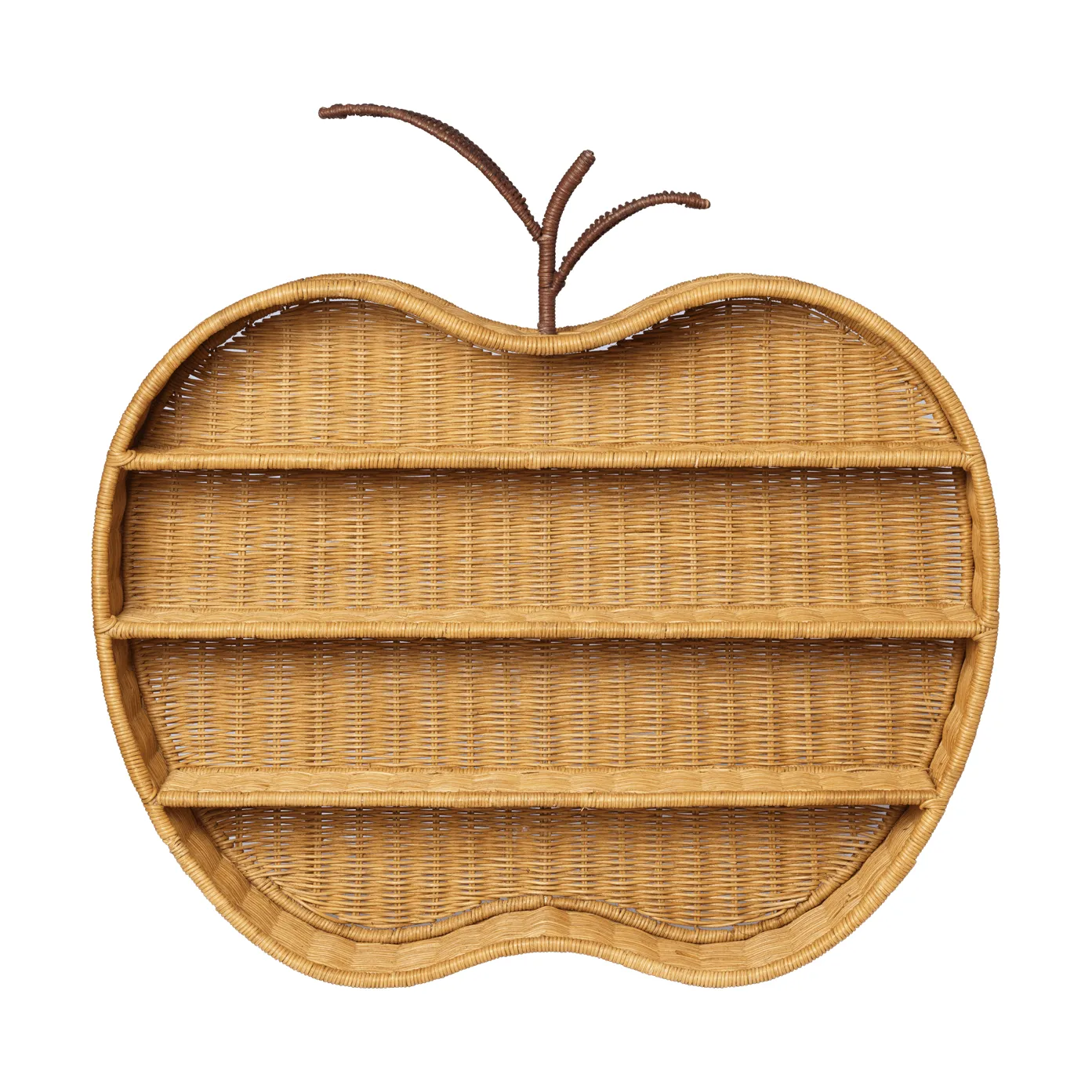 Apple braided vegghylle, Natural, 70x12,5x68 cm Ferm Living