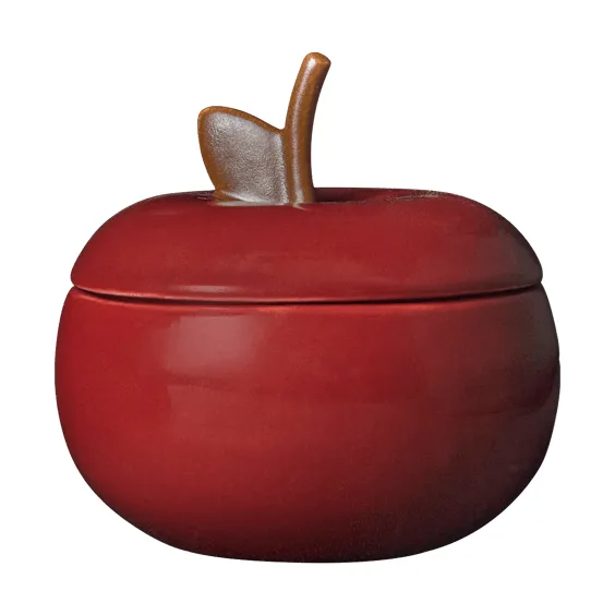 Apple keramikkskål med lokk, Deep red, Ø9,5 cm Ferm Living