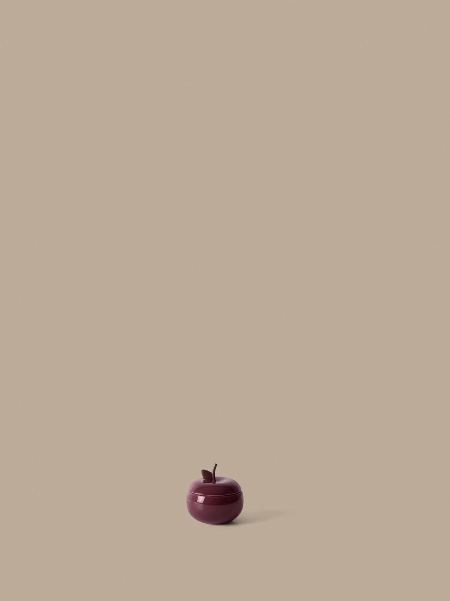 Apple keramikkskål med lokk, Deep red, Ø9,5 cm Ferm Living