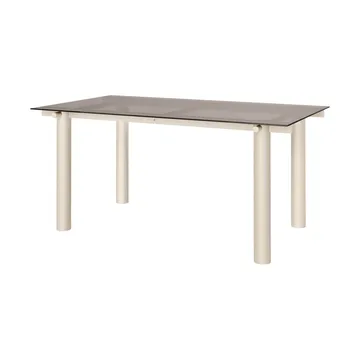 Atura spisebord - Light cashmere-dark tinted glass, 90x160 cm - Ferm Living