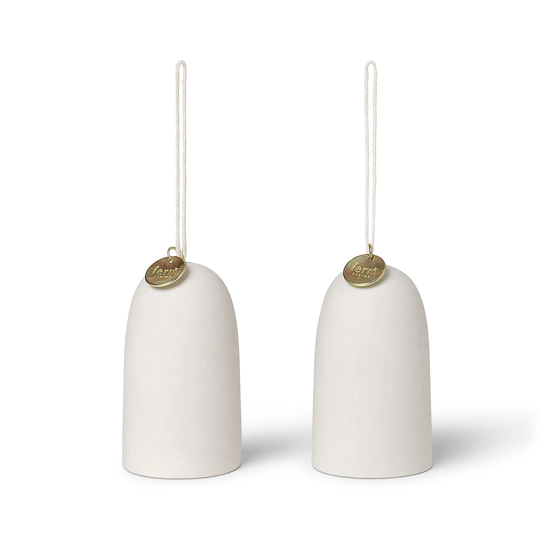 Bell bjelle juletrepynt Ø 4 cm 2-pakning , Offwhite Ferm Living