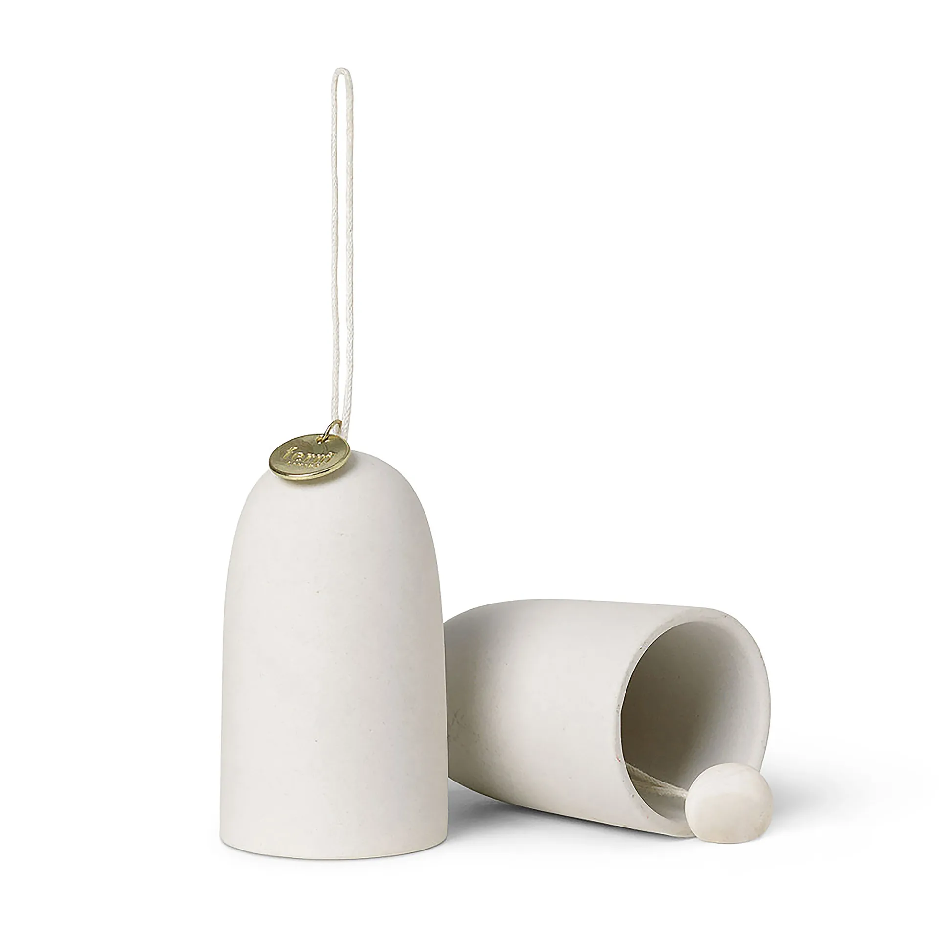Bell bjelle juletrepynt Ø 4 cm 2-pakning , Offwhite Ferm Living