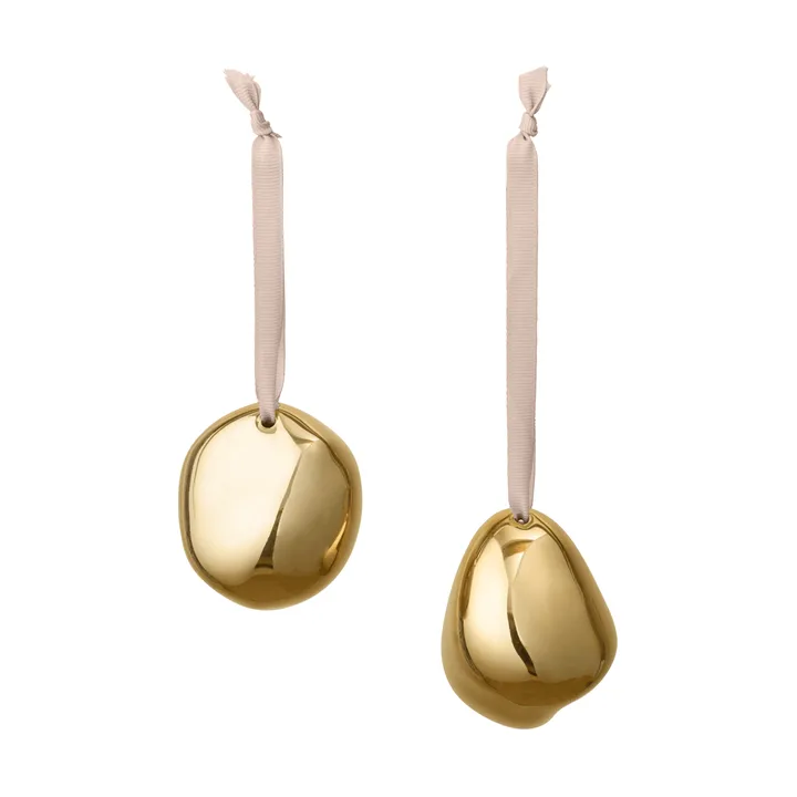 Bellure julepynt 7 cm 2 deler - Messingfinish - Ferm Living