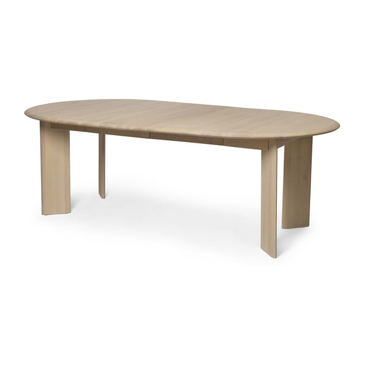 Bevel Extendable spisebord inkl. 2 ileggsplater, White Oiled Beech Ferm Living