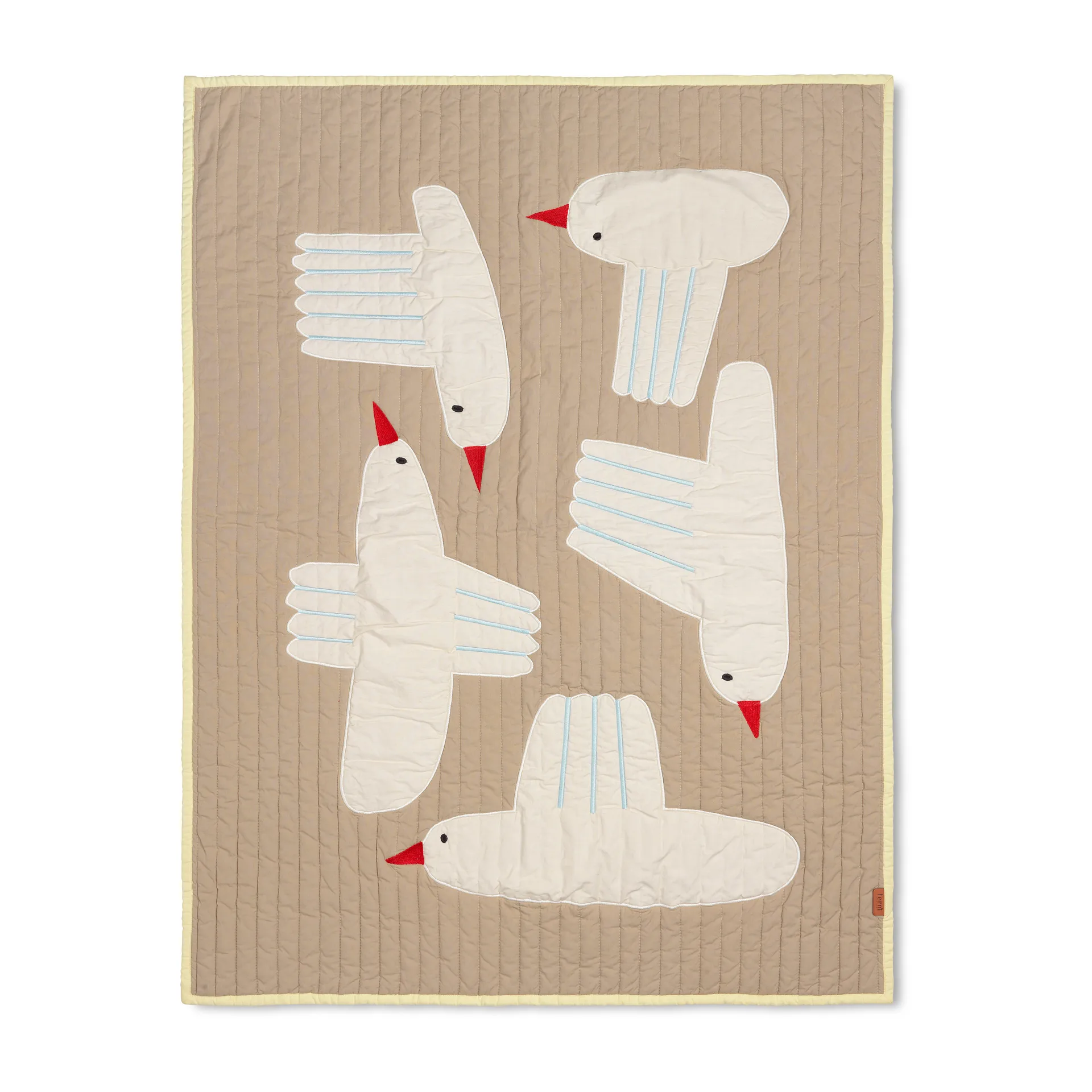 Bird quiltet filt, Beige Ferm Living