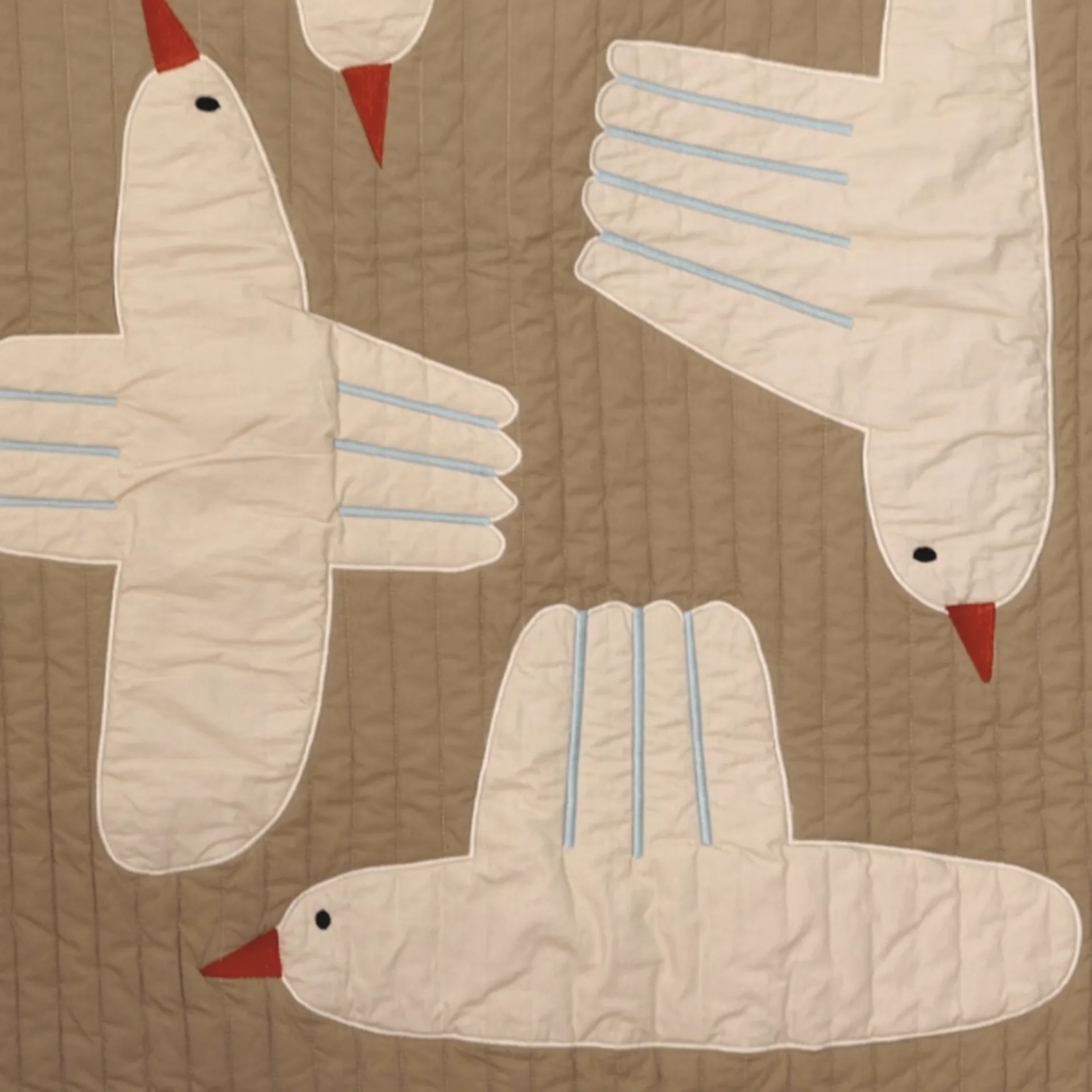 Bird quiltet filt, Beige Ferm Living