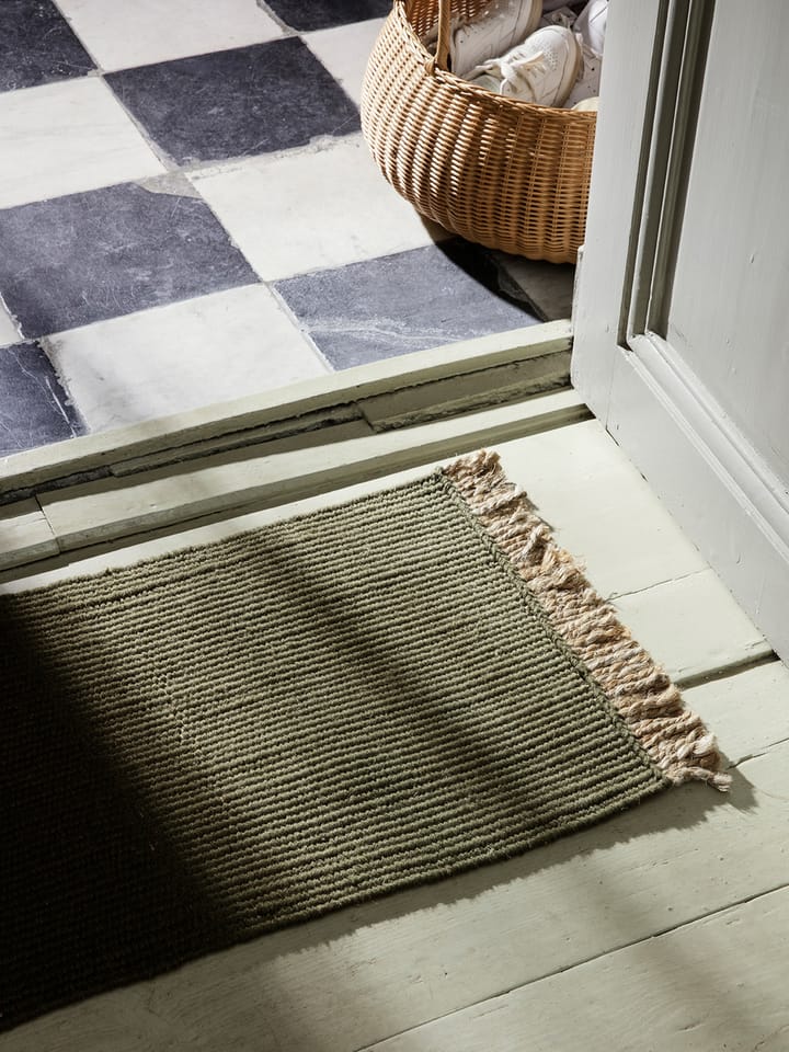 Block dørmatte 50 x 80 cm, Olive-natural Ferm Living