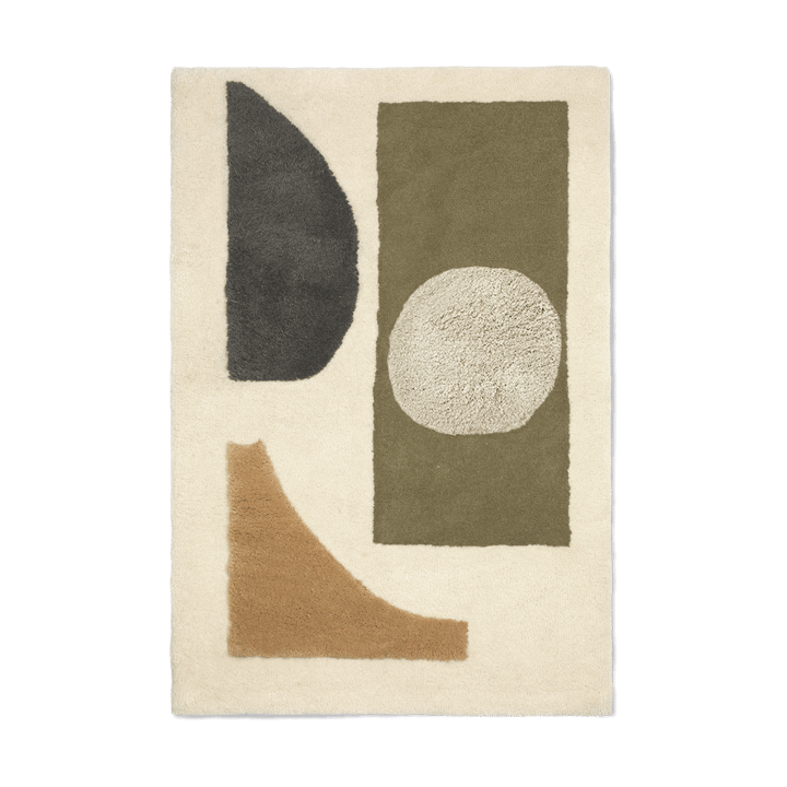 Bloco tuftet teppe - Green-off white, 120x180 cm - Ferm Living
