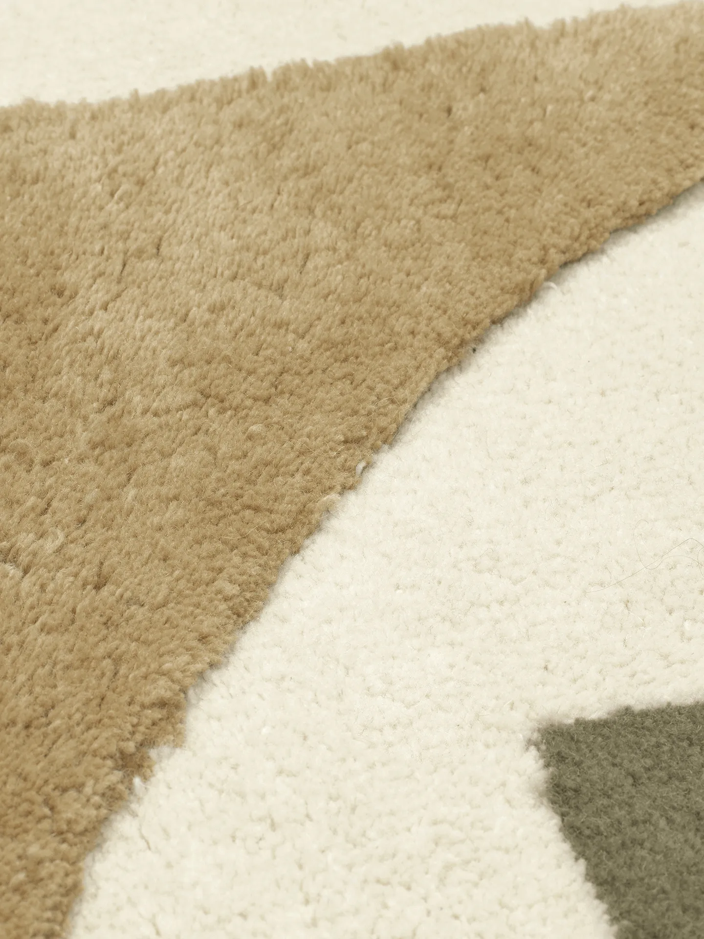 Bloco tuftet teppe, Green-off white, 80x120 cm Ferm Living