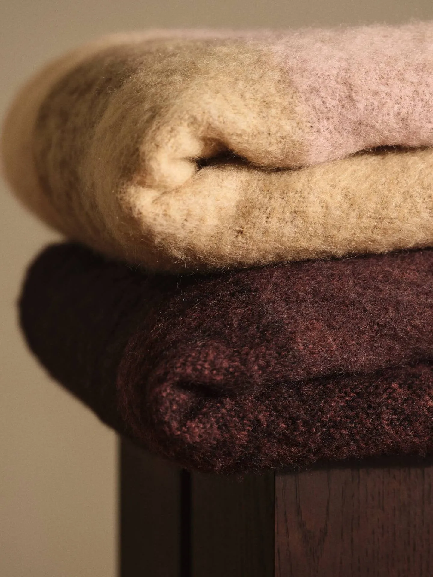 Blur mohair pledd, Butter-pale rose, 130x170 cm Ferm Living