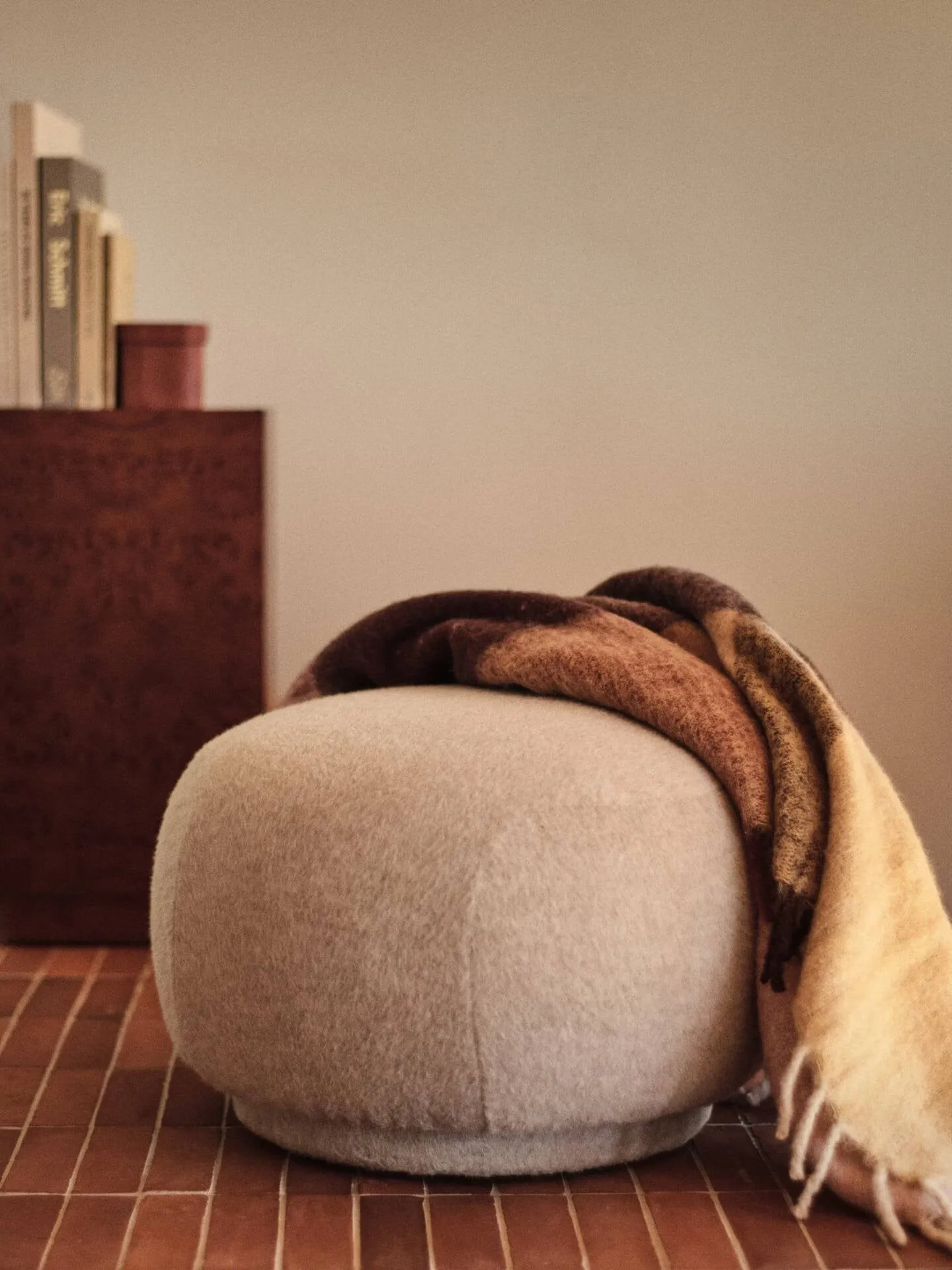 Blur mohair pledd, Butter-pale rose, 130x170 cm Ferm Living