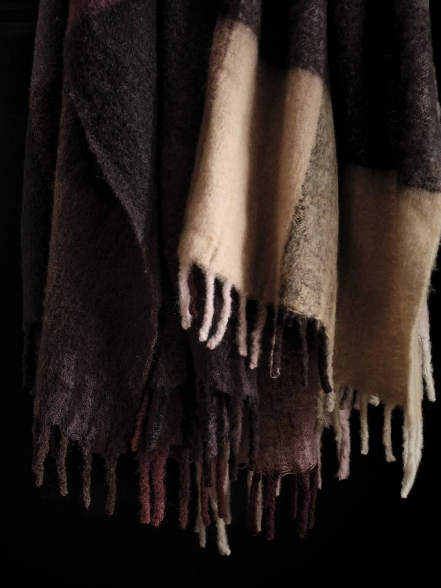 Blur mohair pledd, Butter-pale rose, 130x170 cm Ferm Living