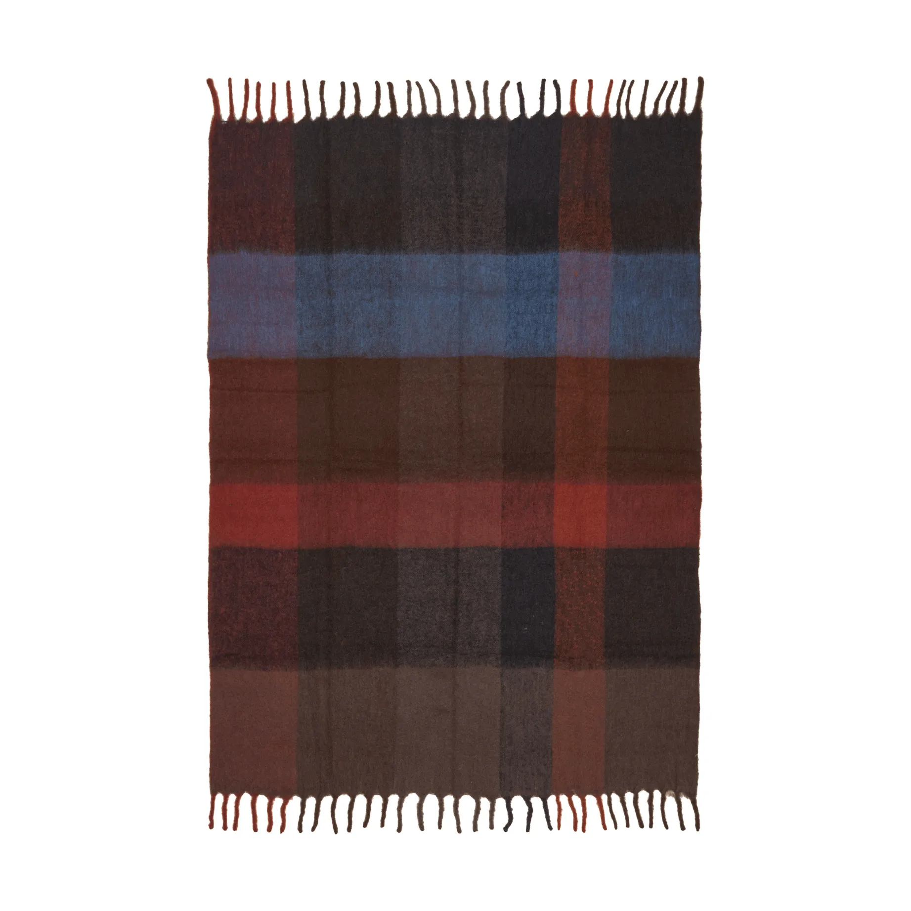 Blur mohair pledd, Dark chocolate-oxide red, 130x170 cm Ferm Living
