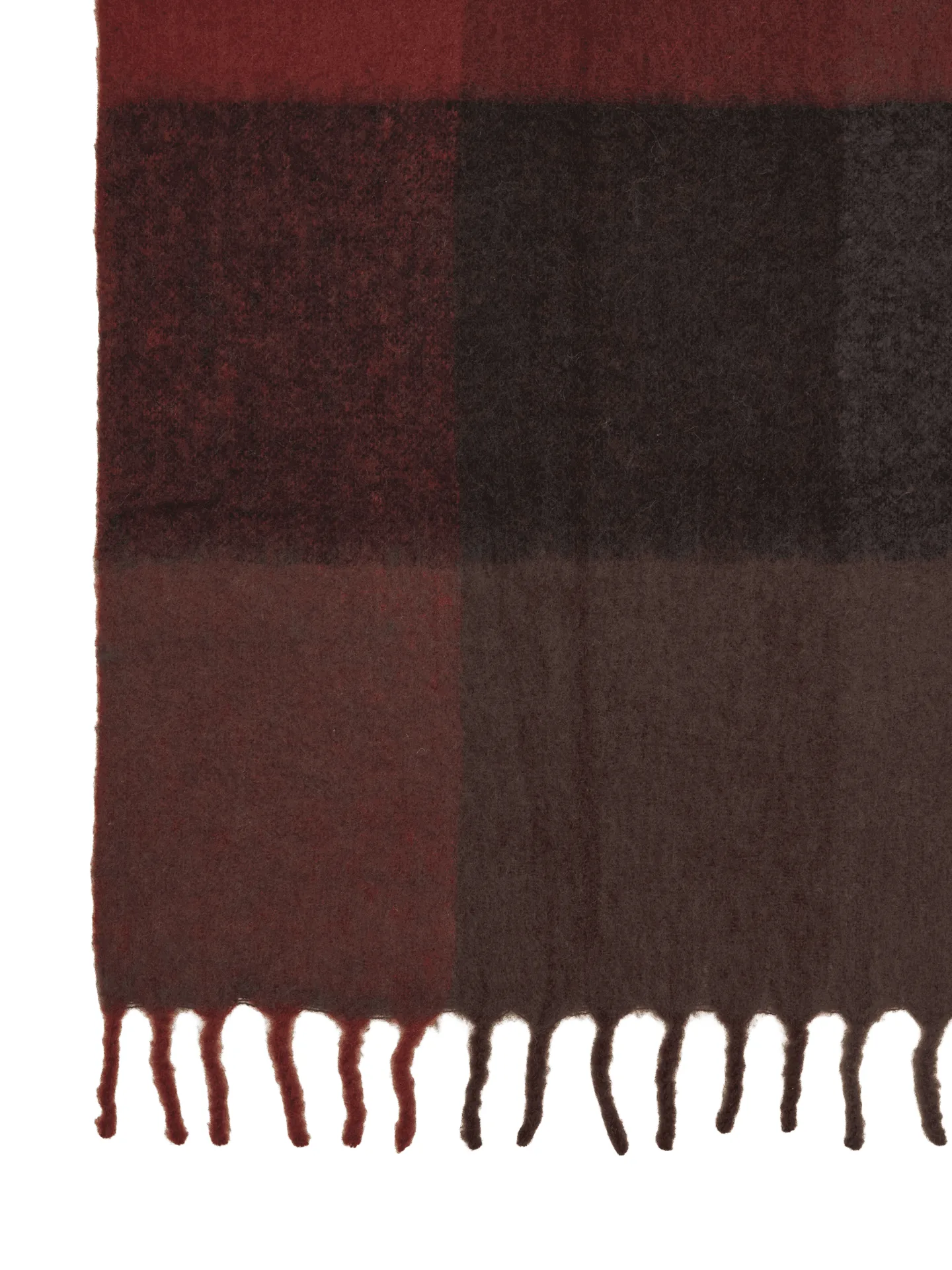 Blur mohair pledd, Dark chocolate-oxide red, 130x170 cm Ferm Living