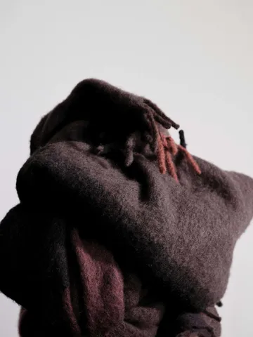 Blur mohair pledd - Dark chocolate-oxide red, 130x170 cm - Ferm Living