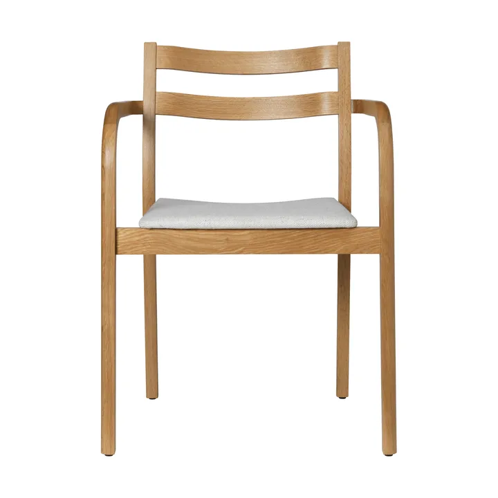 Boda karmstol - Polstret sete, natural oak-off-white - Ferm Living