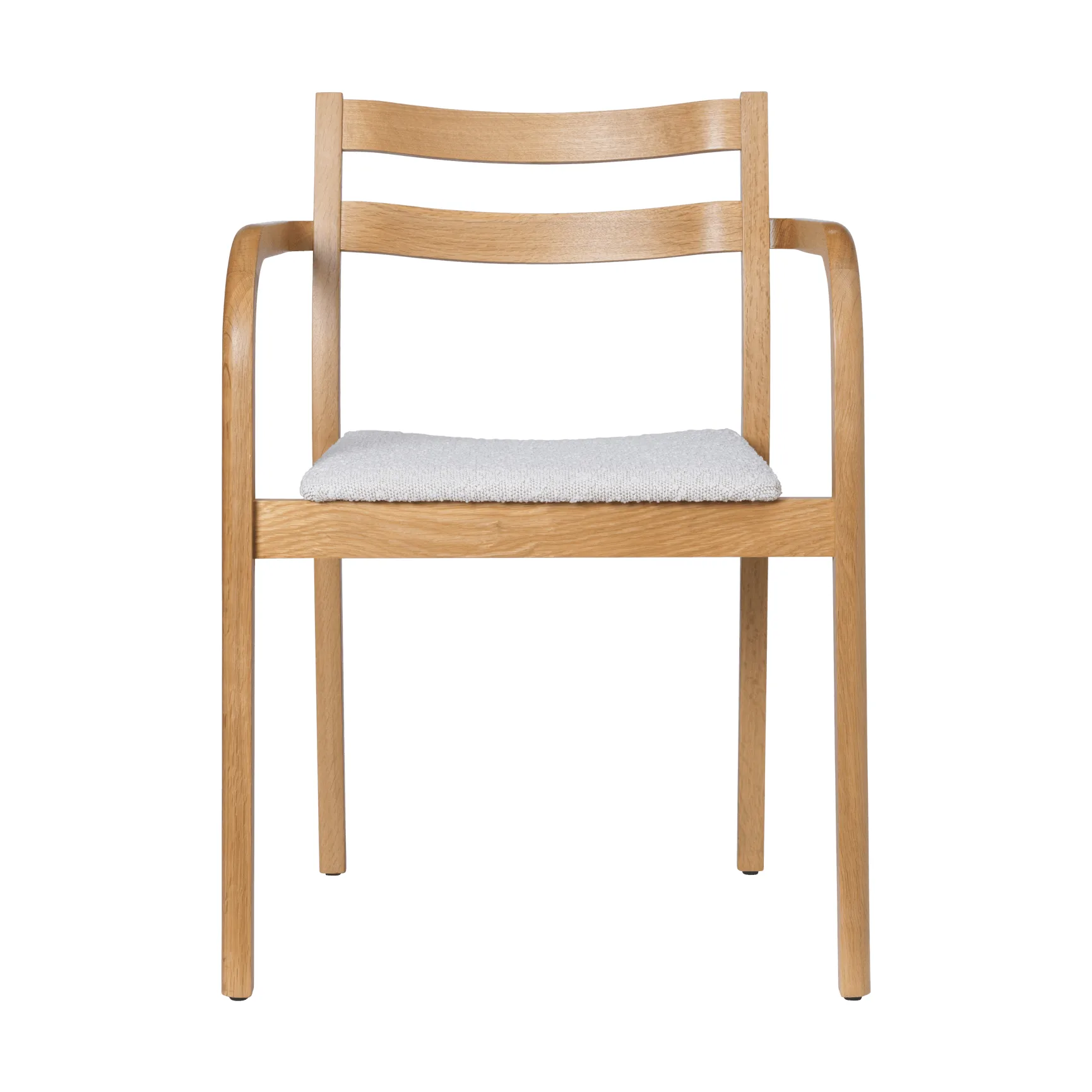 Boda karmstol, Polstret sete rugged bouclé, natural-off-white Ferm Living