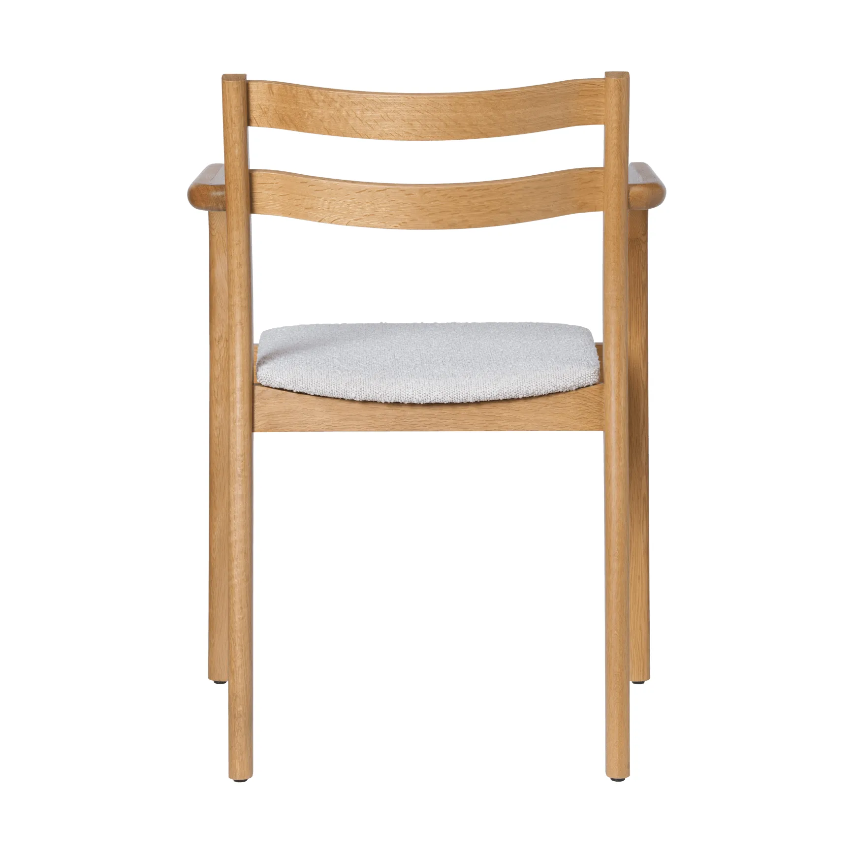 Boda karmstol, Polstret sete rugged bouclé, natural-off-white Ferm Living