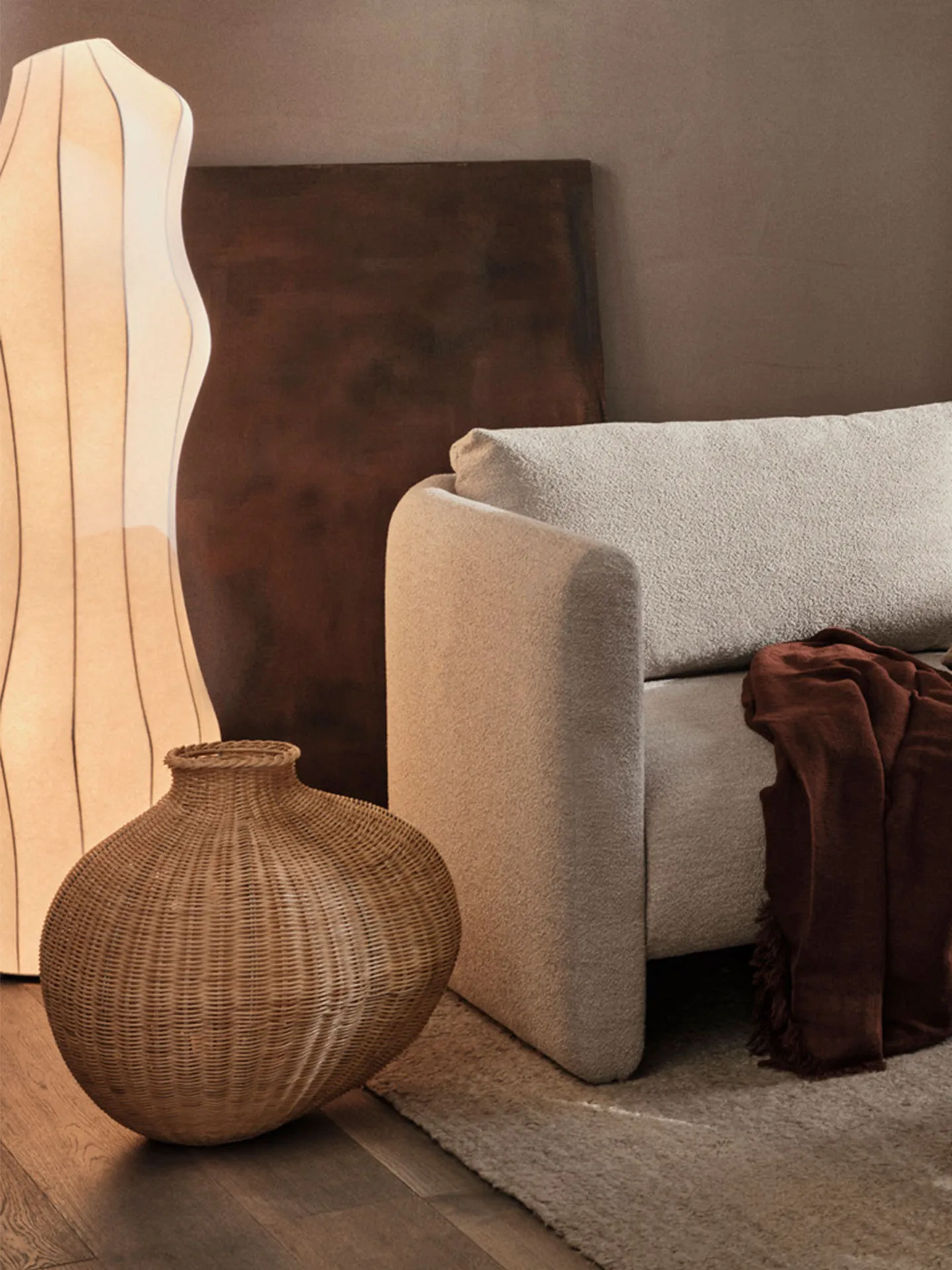 Bola flettet gulvvase, Natural Ferm Living