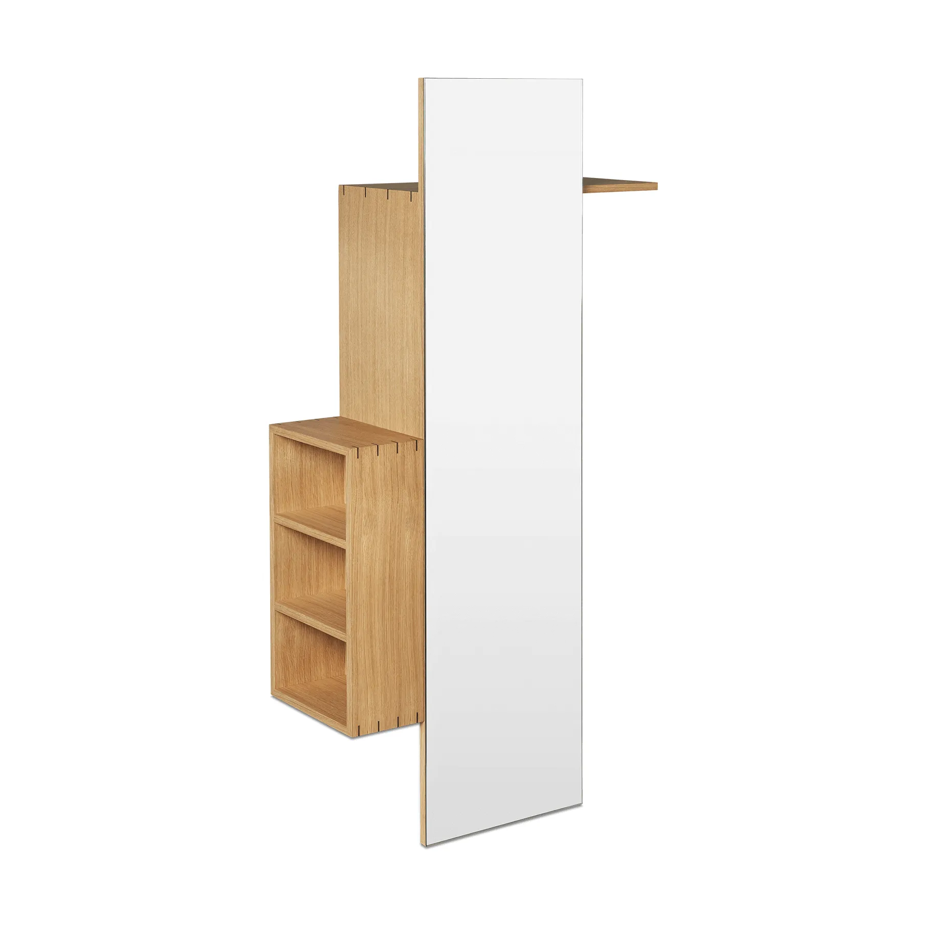 Bon hallway cabinet knaggrekke med speil, Oiled Oak Ferm Living