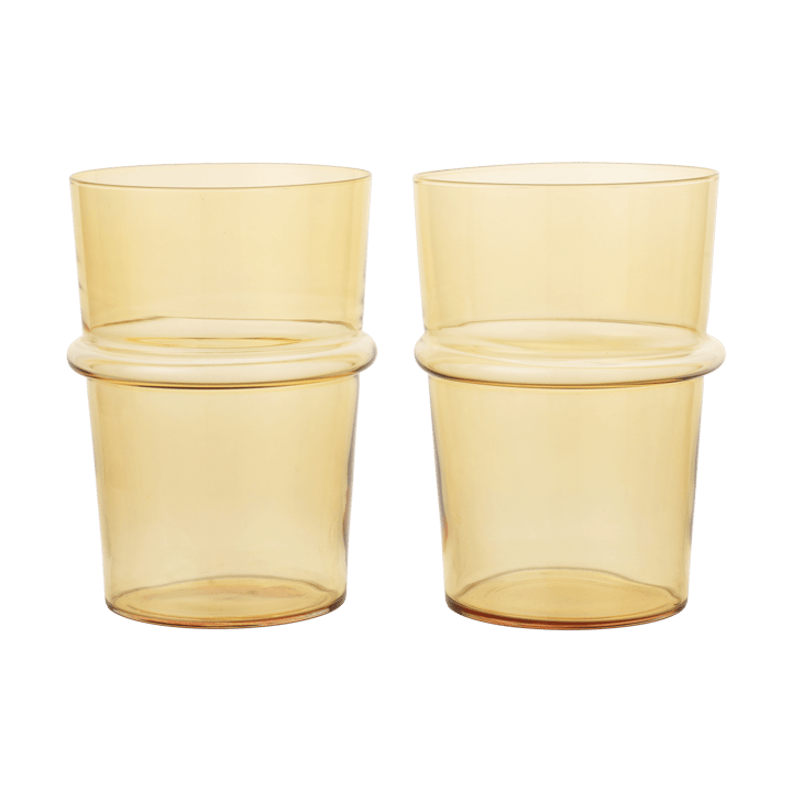 Boya drikkeglass høyt 45 cl 2-pakn. - Yellow - Ferm Living