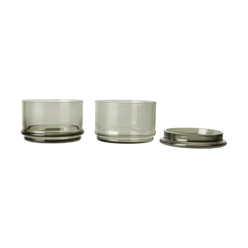 Boya stablbare bokser - 2 deler, smoked grey - Ferm Living