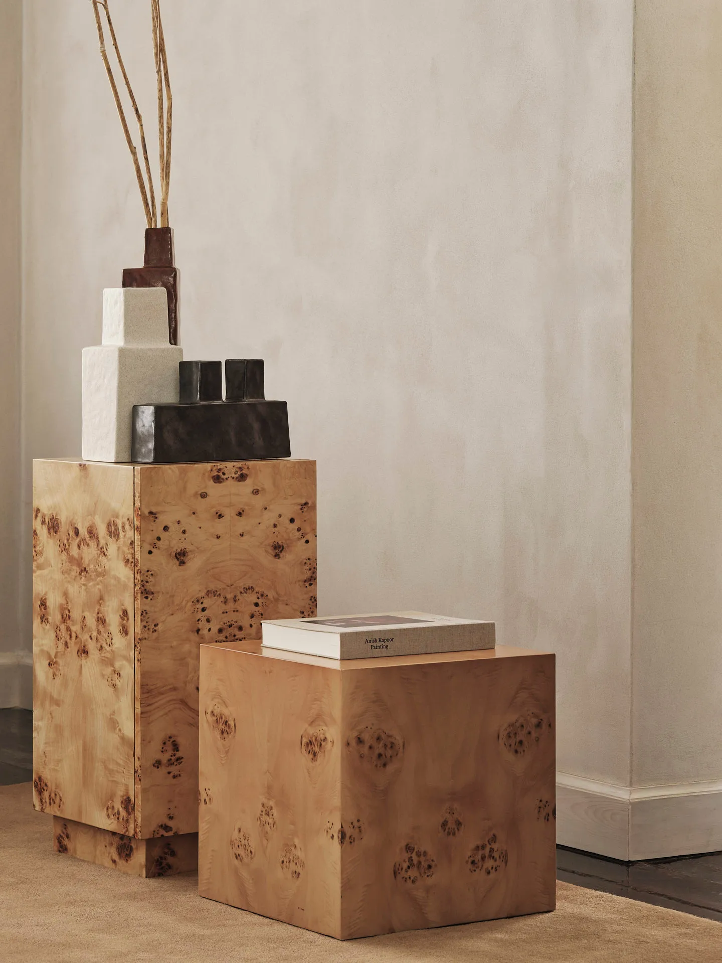 Burl Cube sidebord 40x40 cm, Natural Ferm Living