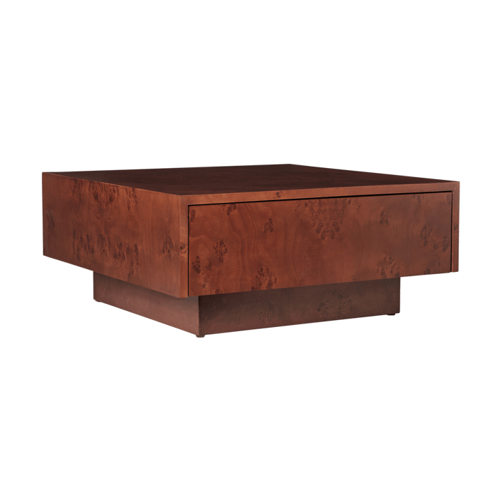Burl storage salongbord 70x70 cm - Dark stained burl - Ferm Living