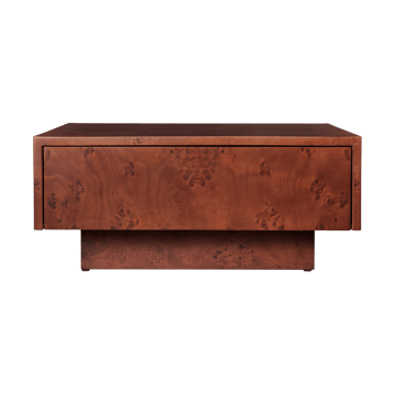 Burl storage salongbord 70x70 cm - Dark stained burl - Ferm Living