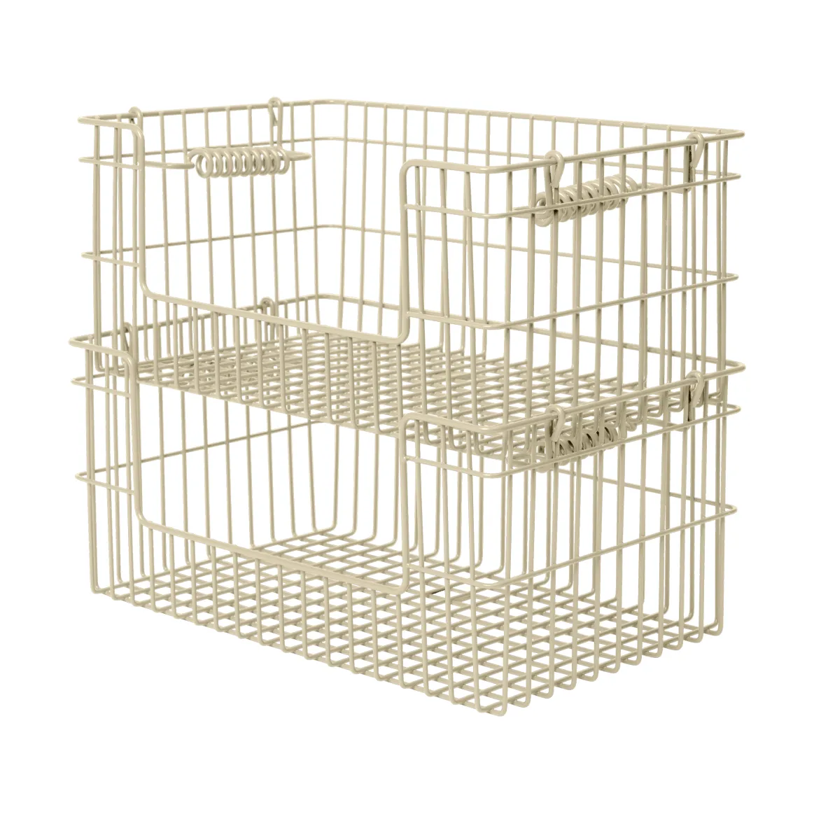 Cala stabelbar kurv 2-pakning, Cashmere, 28,7x18x13 cm Ferm Living