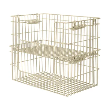Cala stabelbar kurv 2-pakning - Cashmere, 28,7x18x13 cm - Ferm Living