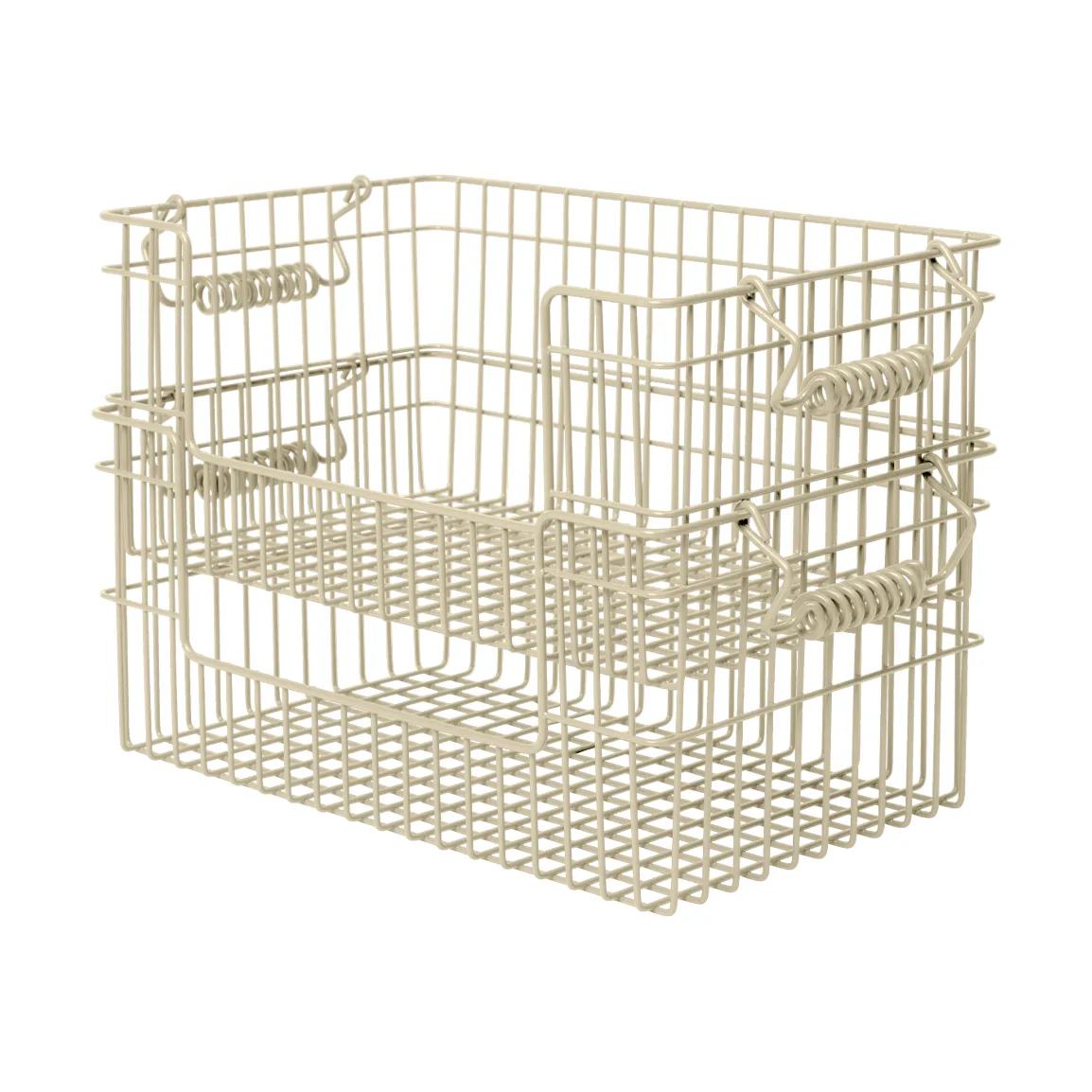 Cala stabelbar kurv 2-pakning, Cashmere, 28,7x18x13 cm Ferm Living